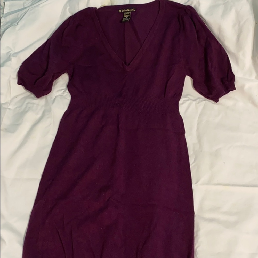 Purple sweater dress